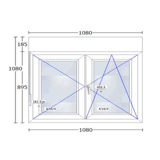 Ventana PVC CORTIZO 108 x 108 NUEVA