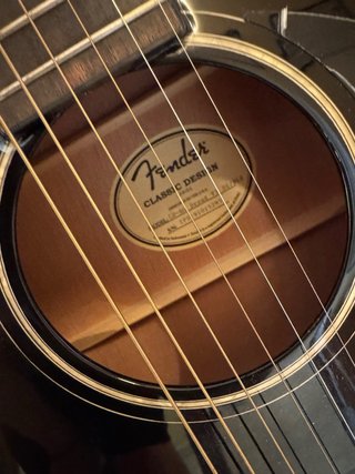 Guitarra Acústica Fender Negra