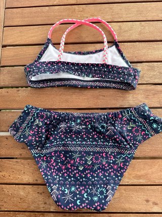 Bikini niña talla 8-9 estampado Decathlon
