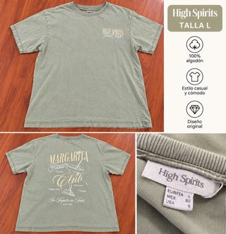 Camiseta High Spirits verde talla L
