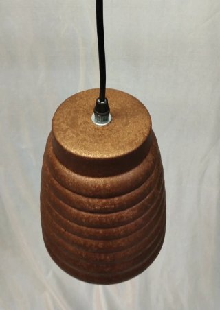Lámpara cerámica cobre