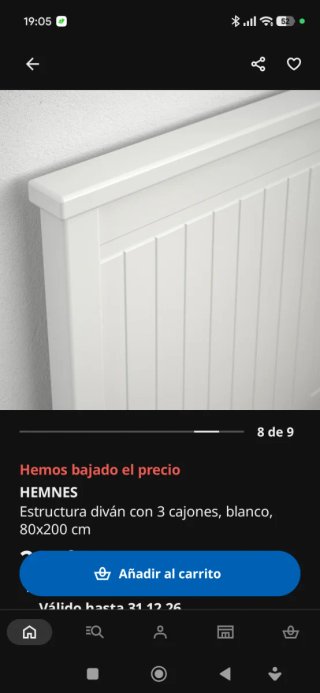 Estructura Diván Ikea Hemnes Blanco(sofa-cama)