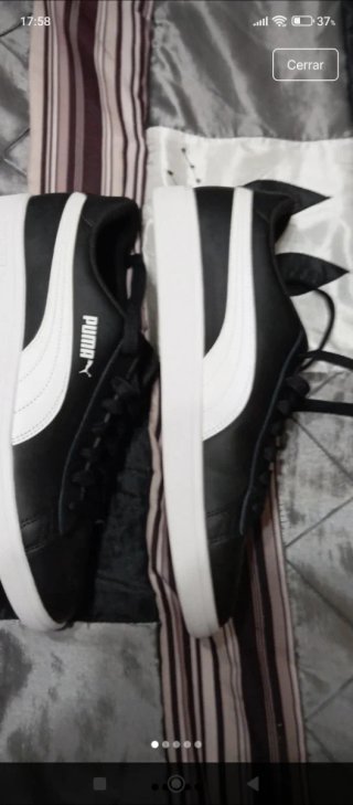 Zapatillas Puma T45 Negras y Blancas