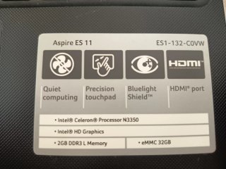 Acer Aspire ES1-132 Negro