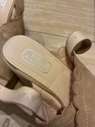 Sandalias cuña H&D beige talla 38 sin estrenar