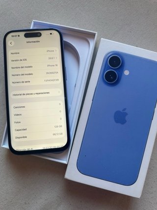 iPhone 16 128GB Azul