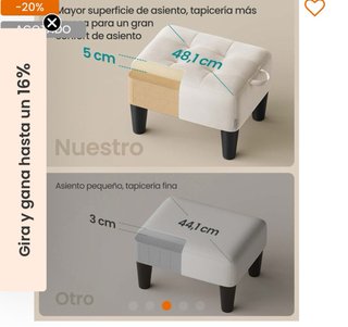 Taburete SONGMICS terciopelo Beige/Negro