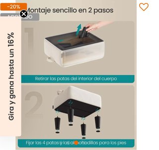 Taburete SONGMICS terciopelo Beige/Negro