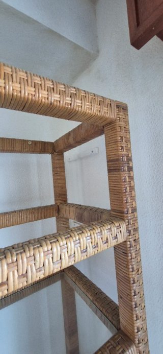 regalo Estantería grande de ratán y cristal