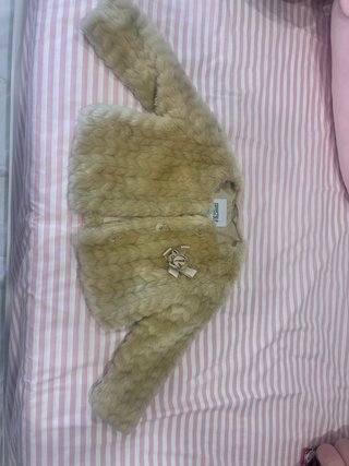 Chaqueta pelo niña beige 3 años