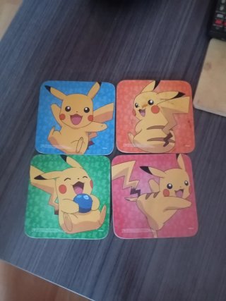 Juego 4 Posavasos Pikachu Pokemon