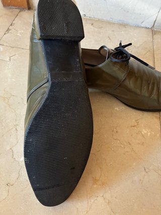 Zapatos Prada Verde Oliva Charol