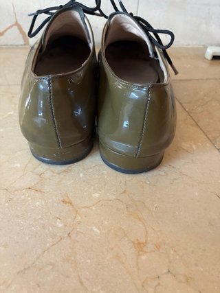 Zapatos Prada Verde Oliva Charol
