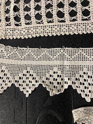 Conjunto de barras antigas em crochet