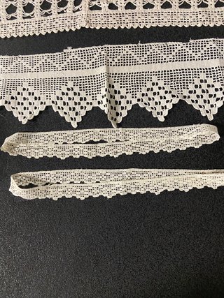 Conjunto de barras antigas em crochet