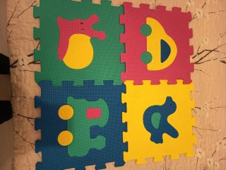 Puzzle Suelo 18 Piezas Coches y Animales