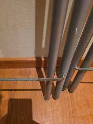2 Banquetas Plegables Madera y Metal