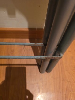 2 Banquetas Plegables Madera y Metal
