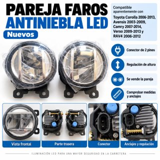 Pareja Faros Antiniebla LED Toyota