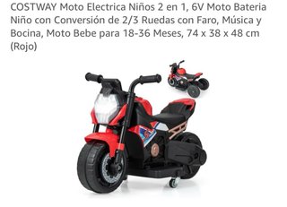 Moto eléctrica de niño
