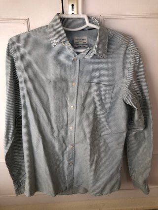 Camisa Sfera Men Rayas Verde Talla S