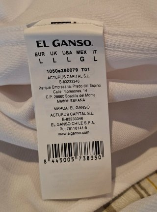 Camisa blanca El Ganso Sepiia talla L chico