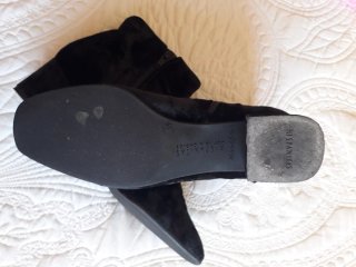 Botines Hispanitas Terciopelo Negro Talla 38