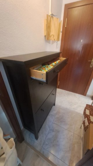 Zapatero Ikea Hemnes Negro