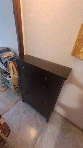 Zapatero Ikea Hemnes Negro
