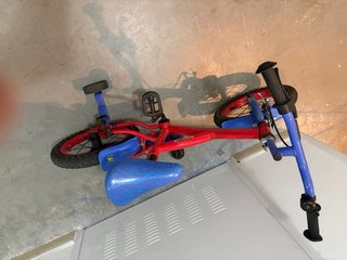 Bicicleta Infantil Spiderman Roja y Azul