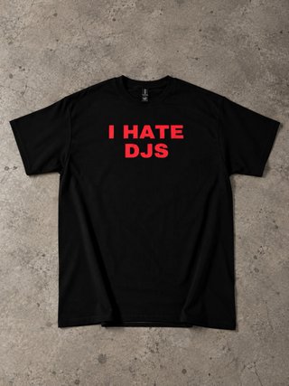 Maglietta nera I HATE DJS Tg. L