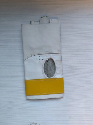 Guantes de piel lanzamiento martillo blancos