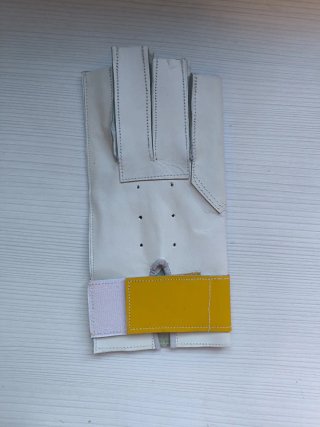 Guantes de piel lanzamiento martillo blancos