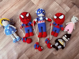 Muñeco crochet Capitán América