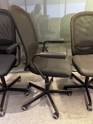 Conjunto 5 Sillas Oficina Negras