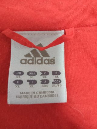 Chaqueta Adidas Roja con Rayas Azules