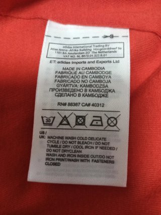 Chaqueta Adidas Roja con Rayas Azules