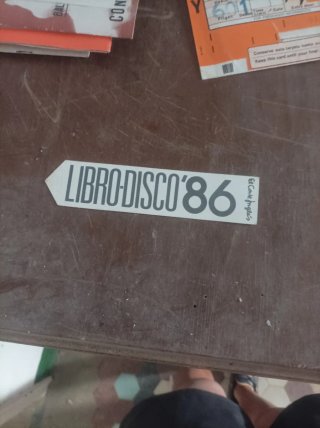Etiqueta Libro-Disco '86 El Corte Inglés