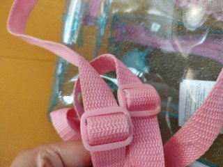 Mochila transparente niña LC Waikiki azul y rosa