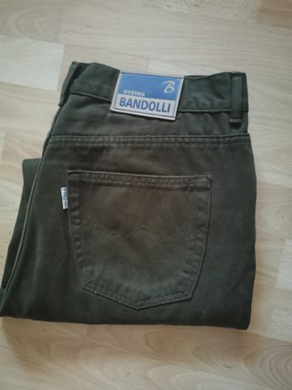 Pantalón vaquero hombre verde bandolli t 44
