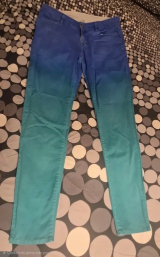 Pantalón Desigual Degradado Azul y Verde