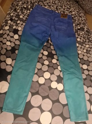 Pantalón Desigual Degradado Azul y Verde