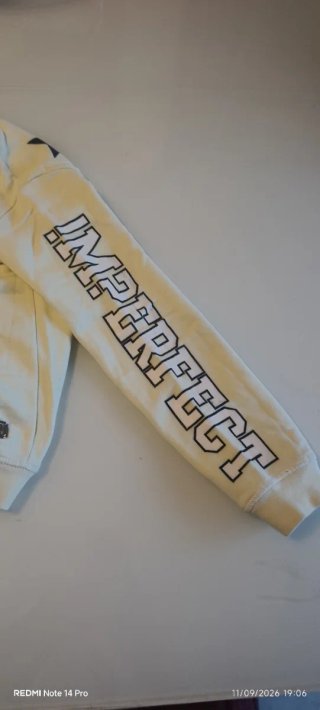 Felpa gialla Imperfect tg XS 6 anni