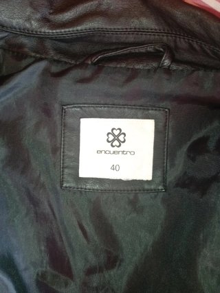 Cazadora Biker Negra Talla 40