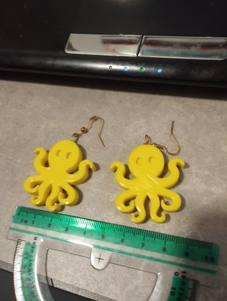 Pendientes Pulpo Amarillo