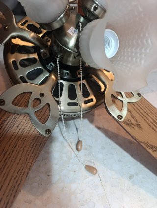 Ventilador de techo 5 aspas madera y 3 luces