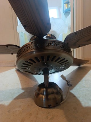 Ventilador de techo 5 aspas madera y 3 luces