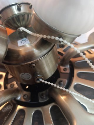 Ventilador de techo 5 aspas madera y 3 luces