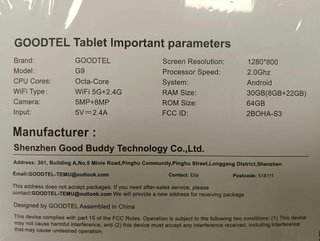 TABLET GOODTEL G9 64GB 30GB RAM