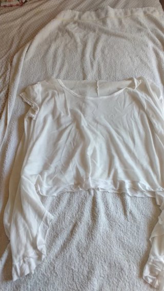 Top blanco manga larga